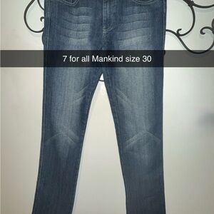 7 For All Mankind Dark Wash Denim